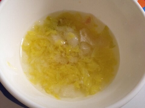 離乳食☆白菜とコーンのスープ